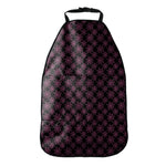 Black And Pink Spider Web Pattern Print Car Seat Organizers