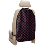 Black And Pink Spider Web Pattern Print Car Seat Organizers