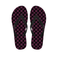 Black And Pink Spider Web Pattern Print Flip Flops
