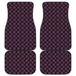 Black And Pink Spider Web Pattern Print Front and Back Car Floor Mats