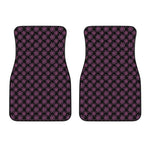 Black And Pink Spider Web Pattern Print Front Car Floor Mats