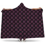 Black And Pink Spider Web Pattern Print Hooded Blanket