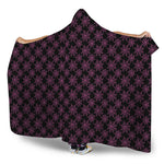 Black And Pink Spider Web Pattern Print Hooded Blanket