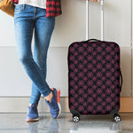 Black And Pink Spider Web Pattern Print Luggage Cover