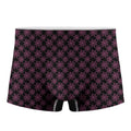 Black And Pink Spider Web Pattern Print Men's Boxer Briefs