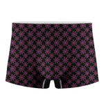 Black And Pink Spider Web Pattern Print Men's Boxer Briefs