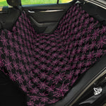 Black And Pink Spider Web Pattern Print Pet Car Back Seat Cover