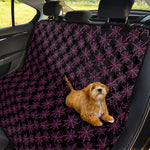 Black And Pink Spider Web Pattern Print Pet Car Back Seat Cover