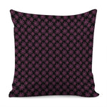 Black And Pink Spider Web Pattern Print Pillow Cover
