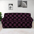 Black And Pink Spider Web Pattern Print Sofa Cover