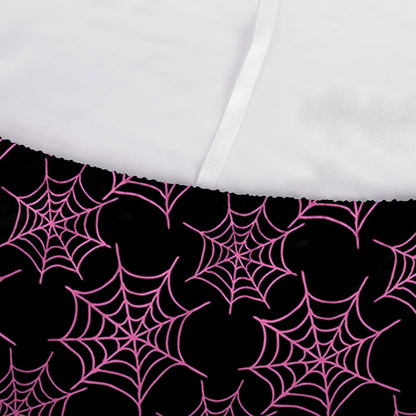 Black And Pink Spider Web Pattern Print Sofa Cover