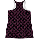 Black And Pink Spider Web Pattern Print Women's Racerback Tank Top