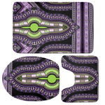 Black And Purple African Dashiki Print 3 Piece Bath Mat Set