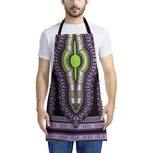 Black And Purple African Dashiki Print Apron