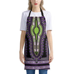 Black And Purple African Dashiki Print Apron