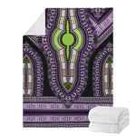 Black And Purple African Dashiki Print Blanket