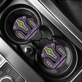 Black And Purple African Dashiki Print Car Coasters