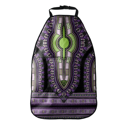 Black And Purple African Dashiki Print Car Seat Organizers