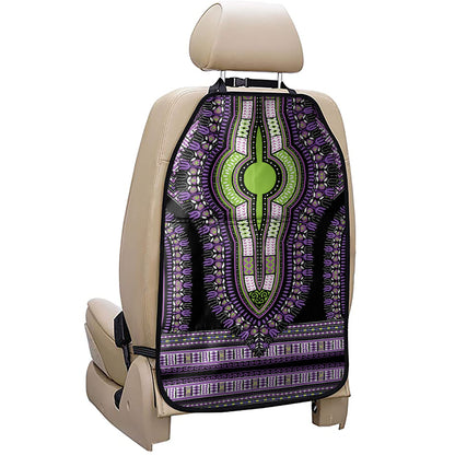 Black And Purple African Dashiki Print Car Seat Organizers