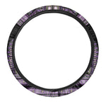 Black And Purple African Dashiki Print Car Steering Wheel Cover