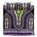 Black And Purple African Dashiki Print Duvet Cover Bedding Set
