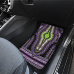 Black And Purple African Dashiki Print Front and Back Car Floor Mats