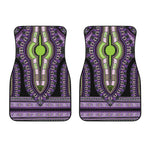 Black And Purple African Dashiki Print Front Car Floor Mats