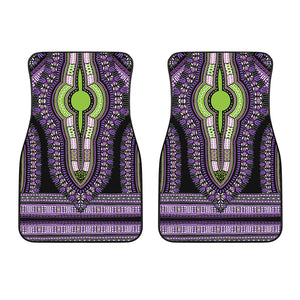 Black And Purple African Dashiki Print Front Car Floor Mats