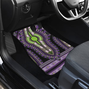 Black And Purple African Dashiki Print Front Car Floor Mats