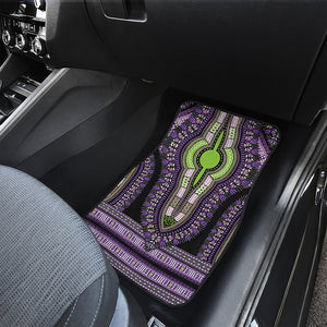 Black And Purple African Dashiki Print Front Car Floor Mats