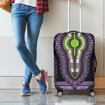 Black And Purple African Dashiki Print Luggage Cover