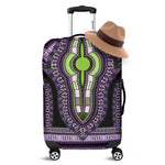 Black And Purple African Dashiki Print Luggage Cover