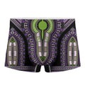 Black And Purple African Dashiki Print Men's Boxer Briefs