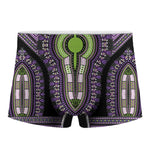 Black And Purple African Dashiki Print Men's Boxer Briefs