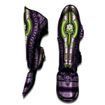 Black And Purple African Dashiki Print Muay Thai Shin Guard