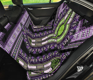 Black And Purple African Dashiki Print Pet Car Back Seat Cover