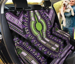 Black And Purple African Dashiki Print Pet Car Back Seat Cover