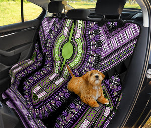 Black And Purple African Dashiki Print Pet Car Back Seat Cover