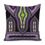 Black And Purple African Dashiki Print Pillow Cover