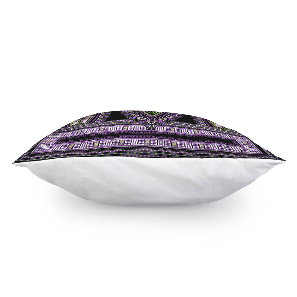Black And Purple African Dashiki Print Pillow Cover