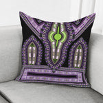 Black And Purple African Dashiki Print Pillow Cover