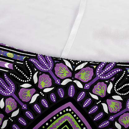 Black And Purple African Dashiki Print Sofa Cover