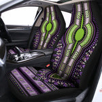 Black And Purple African Dashiki Print Universal Fit Car Seat Covers