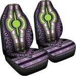 Black And Purple African Dashiki Print Universal Fit Car Seat Covers