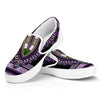 Black And Purple African Dashiki Print White Slip On Shoes