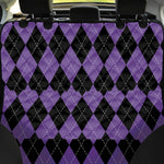 Black And Purple Argyle Pattern Print Pet Car Back Seat Cover