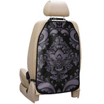 Black And Purple Damask Pattern Print Car Seat Organizers