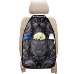 Black And Purple Damask Pattern Print Car Seat Organizers
