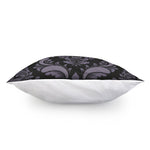 Black And Purple Damask Pattern Print Pillow Cover