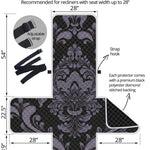 Black And Purple Damask Pattern Print Recliner Protector